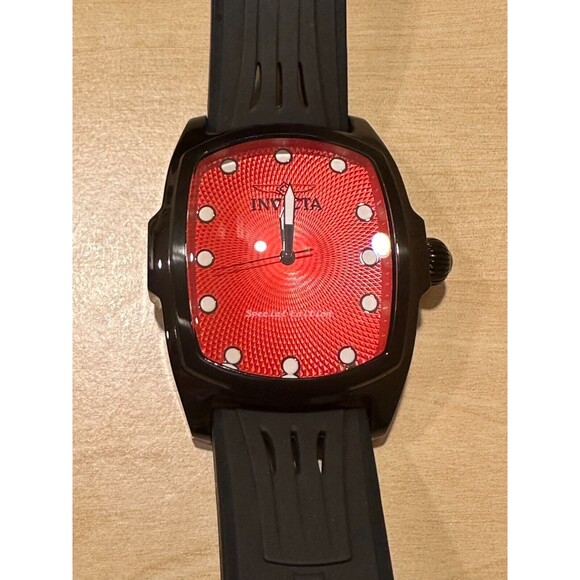Invicta 19509 Lupah Special Edition Tritnite Night Glow Watch, Red face - Picture 1 of 3